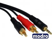 Kabl audio 3.5mm - 2xRCA 1.5m crni