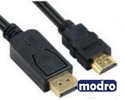 Kabl DisplayPort (M) - HDMI (M) 1.8m crni