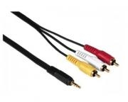 Kabl audio 3.5mm - 3xRCA 1.5m crni